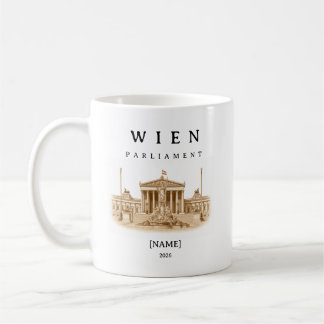 Personalisierte Wien Parlament Tasse | Name & Jahr Koffiemok
