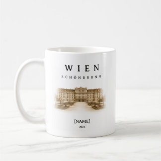 Personalisierte Wien Schönbrunn | Name & Jahr Koffiemok
