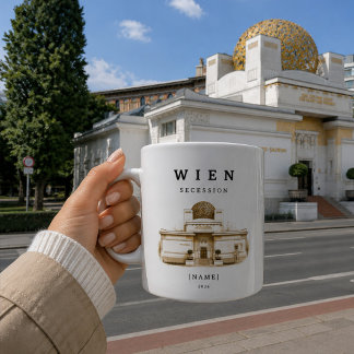 Personalisierte Wien Secession Tasse | Name & Jahr Koffiemok