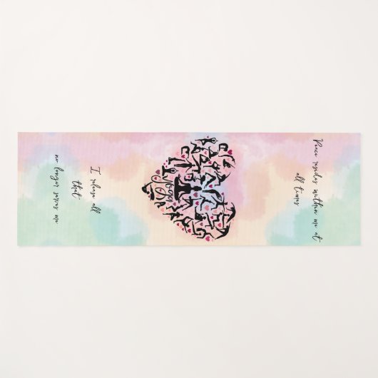 Personalisierte Yogamatte mit Herz & Wunschtext Yogamat (Voorkant (horizontaal))