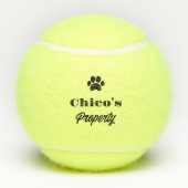 Personalisierter humorvoller Hundeball Tennisballen (Achterkant)