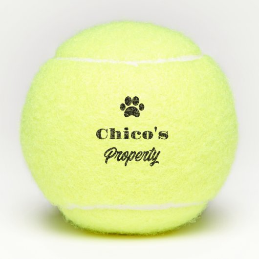 Personalisierter humorvoller Hundeball Tennisballen (Voorkant)