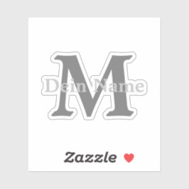 Personalisiertes Monogramm und Name Aufkleber Sticker