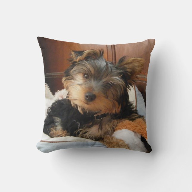 Personaliteit Plus Yorkie Kussen (Voorkant)
