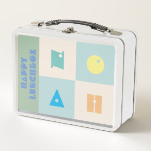 Personalizab beige kleuren jongensnaam happy Lunch