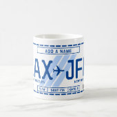 Personalizable Boarding Pass Mug for Travel Fans (Centre)