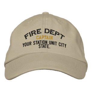 Personalizable Captain Firefighter Hat Pet