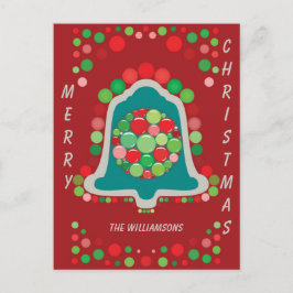 Personalizable Editable Bell Christmas/Holiday Briefkaart