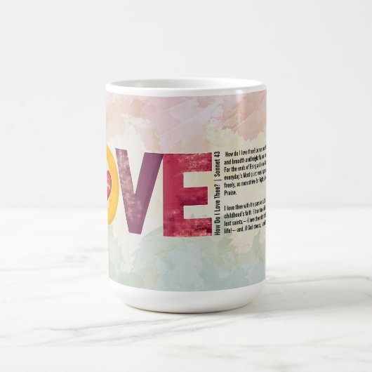 Personalizable Vintage How Do I Love Thee Mug (Centre)