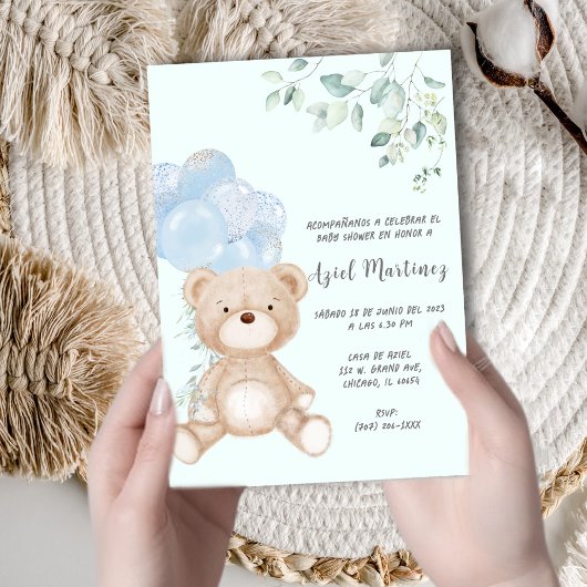 Personalizada Boy Baby shower Invitación Kaart