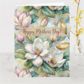 Personalizaed Elegant Magnolia Flowers Kaart (Gele Bloem)
