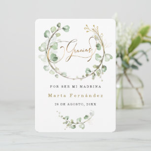 Personalizar tarjeta de agradecimiento la madrina kaart