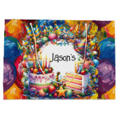 Personalize Birthday Party Groot Cadeauzakje (Achterkant)