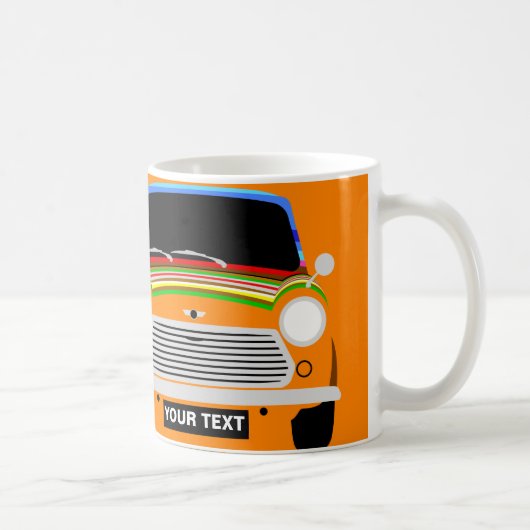 PERSONALIZE CLASSIC STRIPEY ORIGINAL MINI CAR KOFFIEMOK (Rechts)