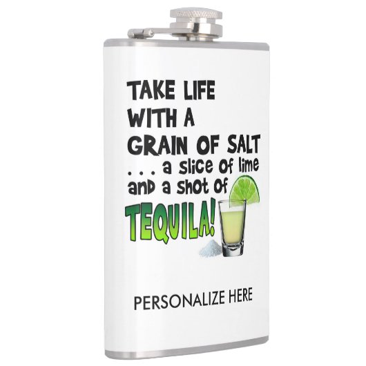 PERSONALIZE COCKTAIL FLASK - LIMOEN, ZOUT, TEQUILA HEUPFLES (Rechts)