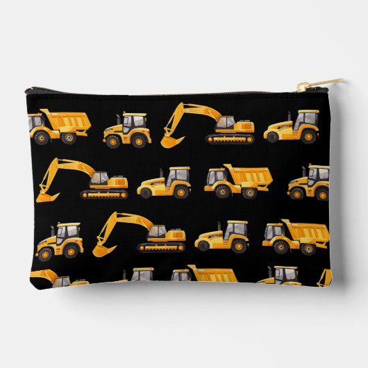 Personalize Construction Trucks Pencil Case Etui (Achterkant)