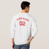 Personalize Create Player Name Number Man Mens  T-shirt (Achterkant volledig)