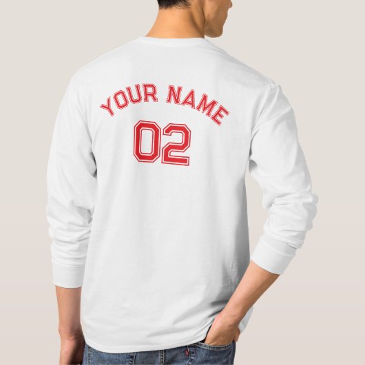 Personalize Create Player Name Number Man Mens  T-shirt (Achterkant)