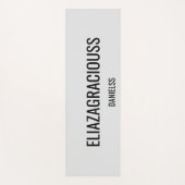 Personalize Cute Name Chic Grey Black Professional Yogamat (Voorkant)