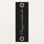 Personalize Cute Name Script And Calligraphy Black Yogamat (Voorkant)