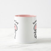 PERSONALIZE Cute White Mousie Mok (Midden)