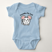 PERSONALIZE Cute White Mousie T-Shirt (Voorkant)
