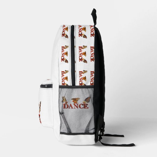 Personalize Dance sign with butterflies Bedrukte Rugzak (Rechts)