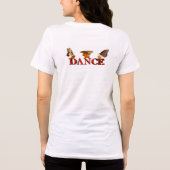 Personalize Dance sign with butterflies Tri-Blend Shirt (Achterkant)