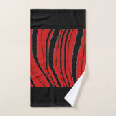 Personalize Faux Red Tiger Print Exotic Bad Handdoek (Handdoek)