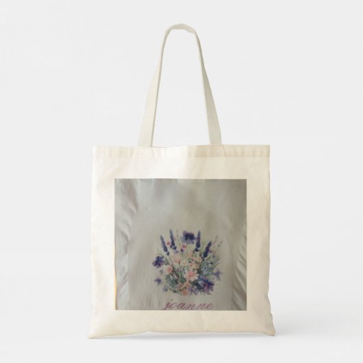 personalize floral tote bag (Achterkant)