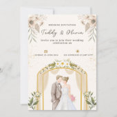 Personalize Floral wedding Invitation (Devant)
