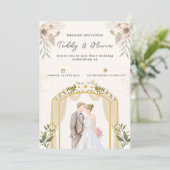 Personalize Floral wedding Invitation (Debout devant)