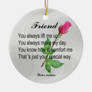 PERSONALIZE FRIEND-ORNAMENT KERAMISCH ORNAMENT