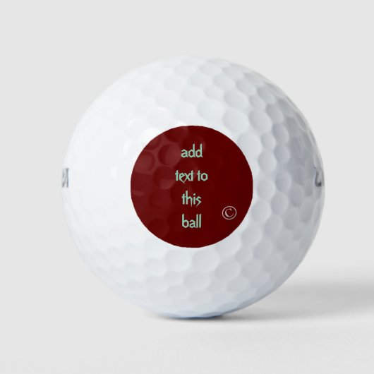 Personalize Golfballen (Voorkant)