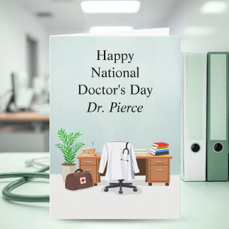 Personalize Happy Doctor's Day Doctor Office Kaart