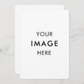 Personalize Invitation, Size: 5" x 7" Paper White Kaart (Voorkant / Achterkant)