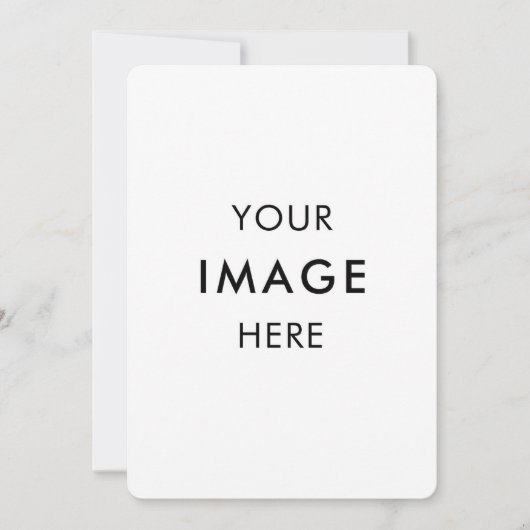 Personalize Invitation, Size: 5" x 7" Paper White Kaart (Voorkant)