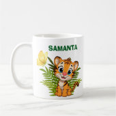 Personalize Little Tiger & Butterfly Classic Mug (Gauche)