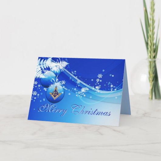 Personalize Masonic Christmas Greetings Feestdagen Kaart (Voorkant)
