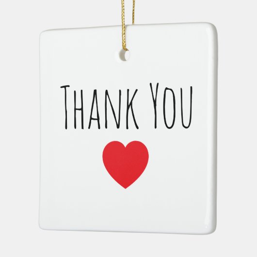 Personalize Message Thank you Keramisch Ornament (Links)
