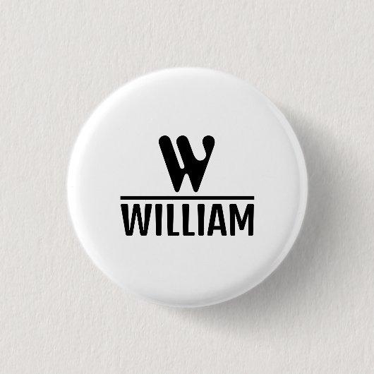 Personalize Monogram Name Button (Voorkant)