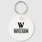 Personalize Monogram Name Sleutelhanger (Voorkant)