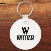 Personalize Monogram Name Sleutelhanger (Voorkant)