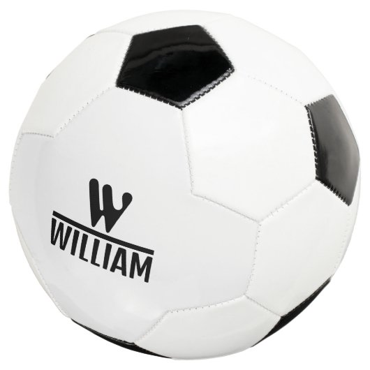 Personalize Monogram Name Voetbal (Drie kwart)
