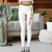Personalize Name Quote Active Women Striped Yoga  Leggings
