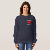 Personalize Nurses Rock Heart Love EKG RN Trui (Voorkant volledig)