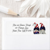 Personalize Patriotic Gnome Return Address Labels (Insitu)