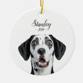 personalize pet name & picture keramisch ornament (Voorkant)