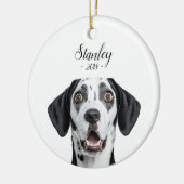 personalize pet name & picture keramisch ornament (Links)