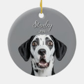 personalize pet name & picture keramisch ornament (Achterkant)